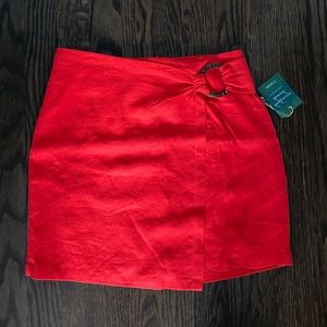 NWT red mini skirt